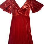 Ever Pretty Burnt Orange Velvet Long Double V Bridesmaid Formal Prom Dress Sz M Size M Photo 2