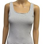 Heart & Hips  Affordable Luxury Black White Striped Back Slit Tank Dress Womens M Photo 2