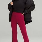 Lululemon Never Worn Brushed Softstreme Ribbed Zip Flare Pant Pomegranate 8 Photo 0