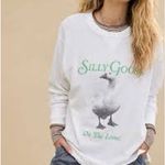 Aerie  Oversized Silly Goose Long Sleeve White Cotton Rib Knit Shirt XXL Cozy Photo 1