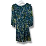 Diane Von Furstenberg  Pialla Silk Teal Green Printed Pleated Mini Dress Size 6 Photo 6