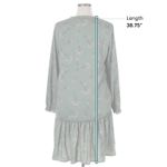 Camilla Pihl Green Floral Drop Waist Dress XL Double Georgette 38.75" Long Photo 2