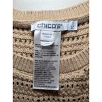 Chico's Beige Taupe Cotton Linen Sweater Vest 3 XL Side Button Layers Preppy Photo 4