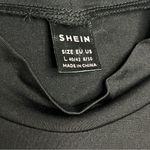 SheIn  Black Long Sleeve Dress with Sheer Detail Photo 3