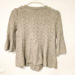 Juicy Couture  Size Small Grey Cárdigan Cashmere Wool Y2K Ruffles Cable Knit Photo 4