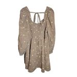 SheIn MOD Plus Floral Print Sweetheart Neck Lantern Sleeve Dress Sz 4XL in apric Photo 1