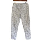 Soft Surroundings Medium Floral Print Blue White SUPERLA Slim Leg Ankle Pants Photo 7