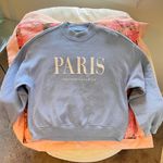 Abercrombie & Fitch paris light baby blue crewneck sweatshirt Photo 2
