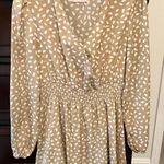 Boutique Tan And White Dress Photo 0