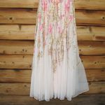 Mac Duggal  5671 Beige V Neck Floral Embellished Spaghetti Strap Gown Dress Photo 10