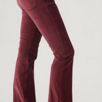 Levi's  725 High-Rise Maroon Corduroy Bootcut Jeans Womens 30 Velvet Ribbed Pants Photo 0