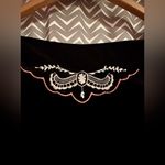 Free People  | Black Velvet Party Train Boatneck Top, Sz XS Photo 6