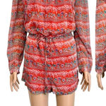 barney's new york small floral Plisse off the shoulder romper SH 2606 Photo 0