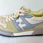 Fendi Match Sneakers Yellow Suede & Light Blue Leather Photo 4
