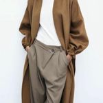 ZARA  wool blend oversized collarless wrap coat
BLOGGERS FAVORITE!!!! Photo 7