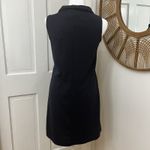 Alyn Paige  Navy Blue Stretch Classic Sheath Dress With Rose Detail Preppy Sz M‎ Photo 2