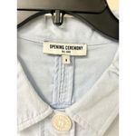 Opening Ceremony  100% Cotton Puff Sleeve Mini Shirt Dress Light Blue Women's 8 Photo 1