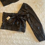 Current Air NWT  one shoulder bow top and wide leg tiered pants set small Photo 5