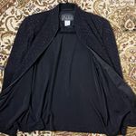 Alex Evenings  black‎ shimmer lame zipper jacket sz Small Photo 7