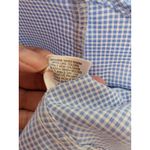 American Airlines Women Uniform Shirt Button Front Long Sleeve Blue Check Sz 0 Photo 5