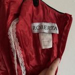 Y2K Roberta Whimsigoth Slip Dress S Velvet Red Sequin Lace Fringe Babydoll Photo 6