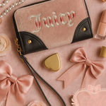 Juicy Couture  Pink and Black Women's Wallet Retro Vibe Double Zip​ Photo 0