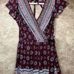 Band of Gypsies Paisley Romper - Burgundy - size S Photo 0