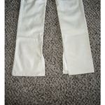 ZARA NWOT Women's Cream Faux Leather High Waisted straight leg pants size 6 Photo 7
