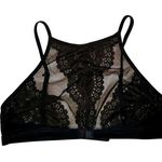 Victoria's Secret  Black Lace Halter Bra Size Medium Sexy Romantic Coquette Photo 3