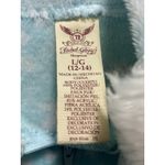 Faded Glory  Stars Mint/White One Piece Zip Front Hooded Pjs Size L 12-14 Soft Photo 2