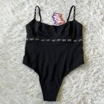 YITTY Spotlight Shaping Demi Cup Thong Bodysuit in Shimmered iconic black Large Photo 1