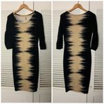 Bar III Faded black cream design secretary dress Photo 1