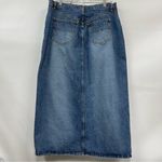 Tommy Hilfiger Vintage Blue Denim Skirt maxi midi front snap buttons pockets Y2K Photo 8