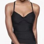 Athleta  Knot Front Tankini, Black SIZE 34
B/ C Photo 1