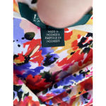 Lauren Ralph Lauren Midi Dress Floral Spring Bodycon Bold Vibrant Summer V Neck Red Size 10 Photo 5