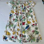 J.Crew Hawaiian Print tropical off shoulder above knee dress 100% cotton 2 Photo 2