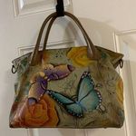 a.n.a Anuschka  Gray Hand Bag Photo 0