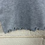 Brandy Melville Wynn long sleeve top in heather gray lettuce trim hem one size Photo 3