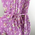 April Cornell Dress Womens XS Cottagecore Floral Print Sleeveless Button Front Pink Photo 7