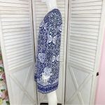 Buckhead Betties Buckhead Bettie’s Savannah Scroll Print Tunic Dress Blue Small Long Sleeve Photo 1