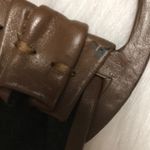 Genuine Leather Women’s Brown Loop Design Belt with Oval Buckle Photo 8