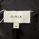 Ginia Freya Mini Dress Silk Black Sleeveless High Neck Size Medium NEW with Tags Photo 4