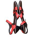 Munro  Red Leather Strappy Sandals 9 N Photo 2