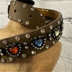 Nocona Leather Heart Studded Belt small Brown Photo 1