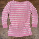 Talbots 100% Linen Knit Crewneck Casual Striped Sweater Photo 7