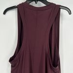 Athleta Essence Relaxed High Low Hem Tank Top Burgundy Racerback Size S Photo 6