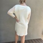 Anthropologie Sweater Dress Tunic Embroidered Lace Cut Out - size 10 Photo 4