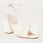 Loeffler Randall  Camellia Pearl Pleated Bow Heel Size 10 DIRTY Photo 0