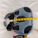 Elegant Black and Blue Shoulder Bag with Leather Trim Photo 6