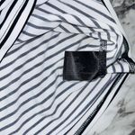 Worthington Short Sleeve Shirt Striped Black White Women XL Workwear Business Photo 5